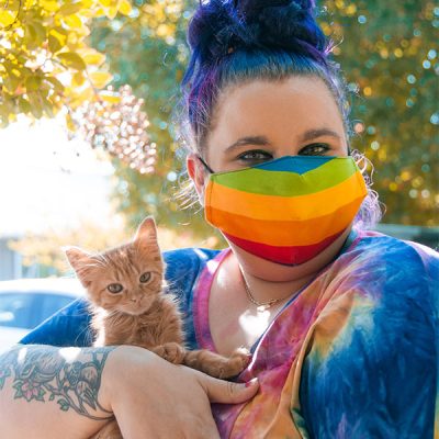 kitten-and-woman-in-pride-mask-4×6 kitten-and-woman-in-pride-mask-4x6